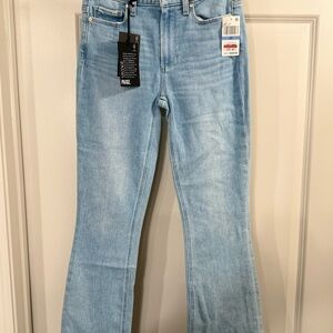 PAIGE Blue Flare & Wide Leg Jeans Modern Style. Colette Crop Flair